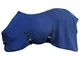 vidaXL Coperta in pile con sovraccinghie 125 cm blu per cavalli