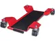 vidaXL Carrello Sposta Moto Rosso