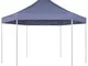 vidaXL Gazebo Pieghevole Esagonale Pop-Up Blu Scuro 3,6x3,1 m