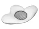 Konbanwa Cuscino di Supporto per la Schiena Deluxe Grigio e Bianco