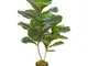 vidaXL Pianta Artificiale di Ficus Lyrata con Vaso Verde 90 cm