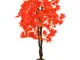 vidaXL Albero di Acero Artificiale con Vaso Rosso 120 cm