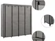 vidaXL Guardaroba con 4 Scomparti Grigio 175x45x170 cm