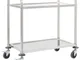 vidaXL Carrello da Cucina a 2 Livelli 95x45x83,5 cm in Acciaio Inox