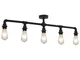 vidaXL Lampadario Nero per 5 Lampadine E27