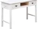 vidaXL Tavolo Consolle Bianco Anticato 110x45x76 cm in Legno