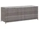 vidaXL Baule da Giardino Grigio 150x50x60 cm in Polyrattan