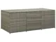vidaXL Baule da Giardino in Polyrattan 180x90x75 cm Grigio