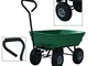 vidaXL Carrello Manuale Ribaltabile da Giardino 300 kg 75 L Verde