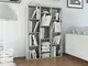 vidaXL Libreria/Divisorio Grigio Cemento 100x24x140 cm in Multistrato