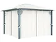 vidaXL Gazebo con Tenda 300 x 300 cm Crema Alluminio