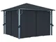 vidaXL Gazebo con Tenda 300 x 300 cm Antracite Alluminio