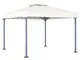 vidaXL Gazebo 300x300 cm Crema Alluminio