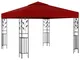 vidaXL Gazebo 3x3 m Rosso Vino