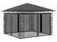 vidaXL Gazebo con Zanzariera 3x3x2,73 m Antracite 180 g/m²