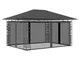 vidaXL Gazebo con Zanzariera 4x3x2,73 m Antracite 180 g/m²