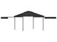 vidaXL Gazebo Tetto Doppio Estendibile 3x3x2,75 m Antracite 180 g/m²