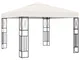 vidaXL Gazebo 3x3 m Crema in Tessuto