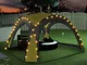 vidaXL Tenda per Feste con LED e 4 Pareti 3,6x3,6x2,3 m Verde