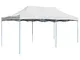 vidaXL Gazebo Professionale Pieghevole 3x6 m Acciaio Bianco