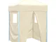 vidaXL Gazebo Professionale Pieghevole con 4 Pareti 2x2m Acciaio Crema