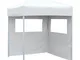 vidaXL Gazebo Pieghevole Professionale 2 Pareti 2x2m Acciaio Bianco