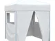 vidaXL Gazebo Pieghevole Professionale 4 Pareti 2x2m Acciaio Bianco