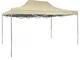 vidaXL Gazebo Professionale Pieghevole 3x4m Acciaio Crema