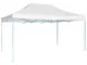 vidaXL Gazebo Professionale Pieghevole 3x4m Acciaio Bianco