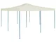 vidaXL Gazebo Pieghevole 5x5 m Crema