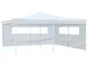 vidaXL Gazebo Pieghevole con 2 Pareti 5x5 m Bianco