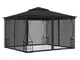 vidaXL Gazebo con Rete 300x300x265 cm Antracite