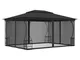 vidaXL Gazebo con Rete 300x400x265 cm Antracite