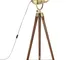 vidaXL Lampada da Terra a Treppiede Legno Massello di Mango 97 cm