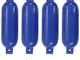 vidaXL Paraurti per Gommone 4 pz Blu 51x14 cm in PVC