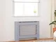 vidaXL Copertura per Radiatore Antracite 112x19x81 cm in MDF