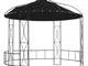 vidaXL Gazebo 300x290 cm Antracite Rotondo