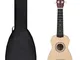 vidaXL Set Ukulele Soprano con Borsa per Bambini Legno Naturale 21"