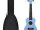 vidaXL Set Ukulele Soprano con Borsa per Bambini Blu Baby 23"