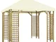 vidaXL Gazebo 3x3 m Bianco Crema