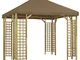 vidaXL Gazebo 3x3 m Grigio Talpa