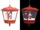 vidaXL Lampada Natalizia Sospesa LED e Babbo Natale Rossa 27x27x45 cm