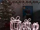 vidaXL Decorazione Natale Scatole Regalo con 180 LED Interni Esterni