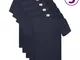 Fruit of the Loom Magliette Originali 5 pz Blu Marino M in Cotone