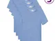 Fruit of the Loom Magliette Originali 5 pz Azzurro S in Cotone