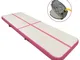 vidaXL Tappetino Ginnastica Gonfiabile con Pompa 500x100x20cm PVC Rosa