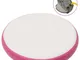 vidaXL Tappetino Ginnastica Gonfiabile con Pompa 100x100x20cm PVC Rosa