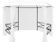 vidaXL Gazebo da Giardino con Tende 360x312x265 cm Bianco 180 g/m²