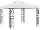 vidaXL Gazebo 3x3 m Bianco 180 g/m²