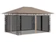 vidaXL Gazebo con Zanzariera 4x3x2,73 m Talpa 180 g/m²